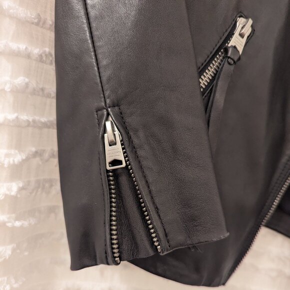 ALLSAINTS LEATHER MOTO JACKET - Picture 8 of 12